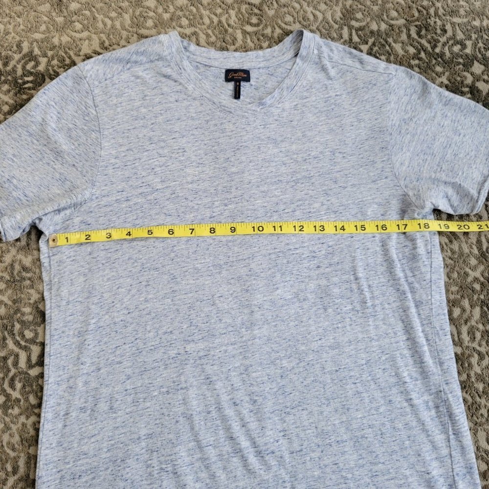 Good Man Brand Short Sleeve T-Shirt-Light Grey with V-Neck - Picture 7 of 7